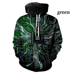New Interesting Men's Women's Sweaters 3D Print Hoodie Hacker Chip Cool Print Hoodie Fashion Long Sleeve Top Sweatshirt Hoody