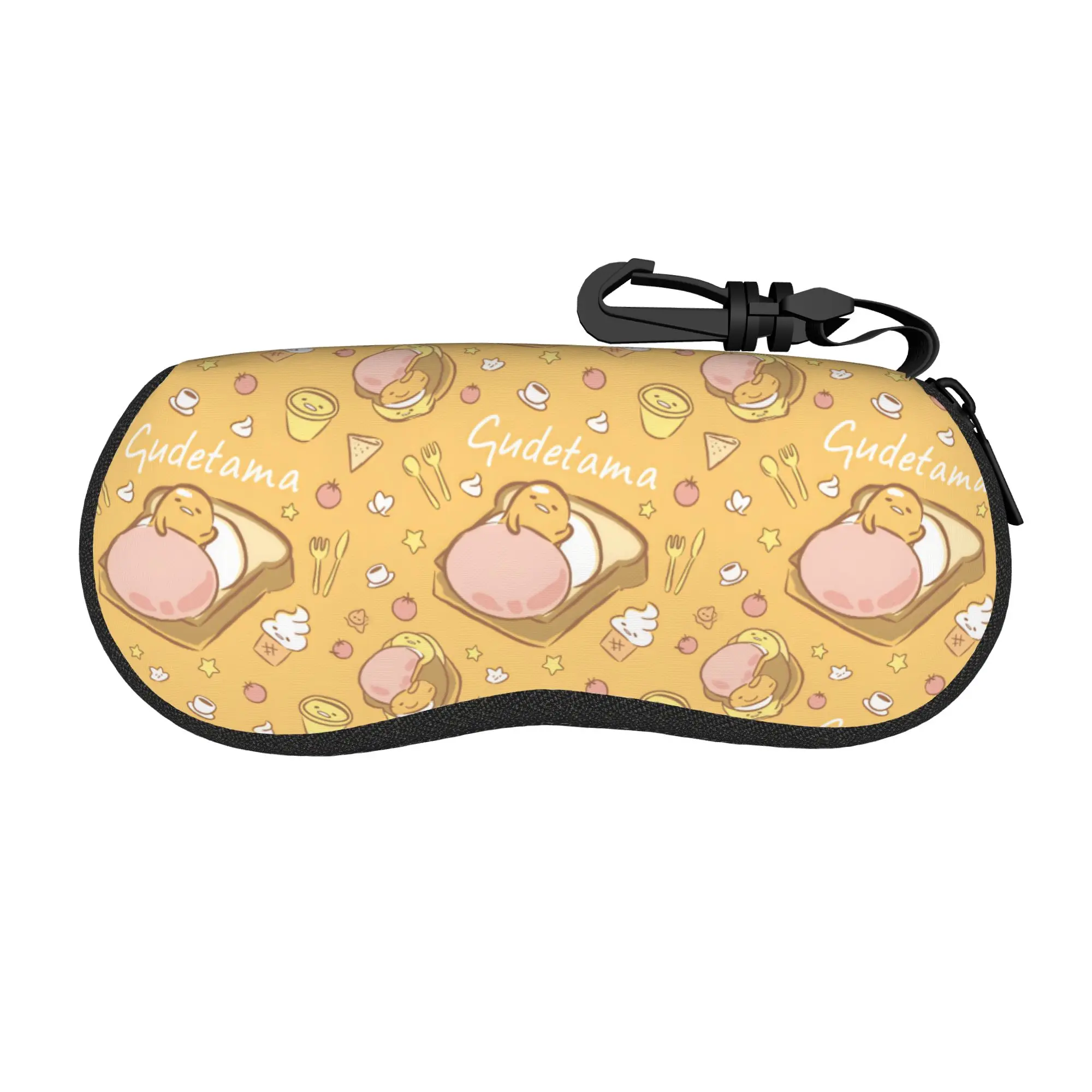 Gudetama Fried Egg Bacon Toast Shell Eyeglasses Case Women Men Fashion Cartoon Glasses Case Sunglasses Box Pouch view 3