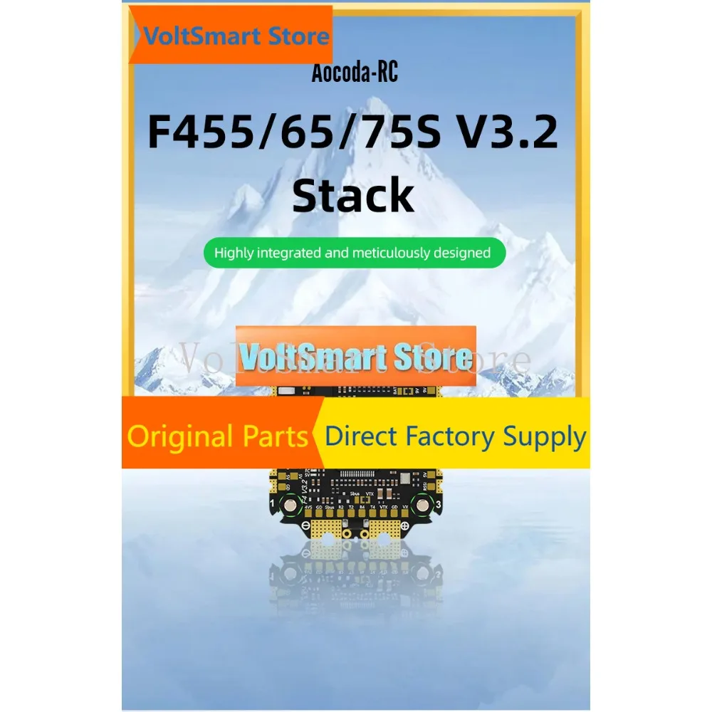VoltSAocoda-RC F455/65/75S V3.2 Stack F405 V3.2 FC+55A/65A/75A 8BIT 4in1 ESC 30x30mm For FPV Freestyle Drone