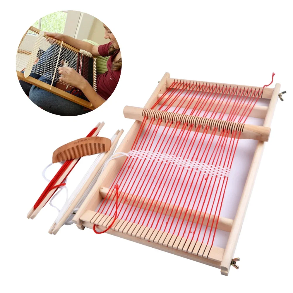 DIY Weaving Loom Wooden Knitting Machine Weaving Frame Wool Weaving Handcraft Household Wooden Knitting Tools Hand Looms Kit