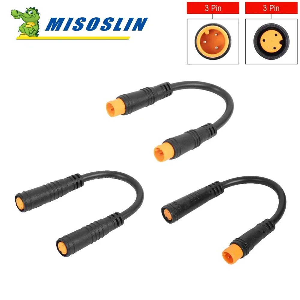 3 Pin Sensor Thumb Throttle Cable  Electric Bicycle for Motor Waterproof Connectors Female-Female/Male-Male/Male Female Cables