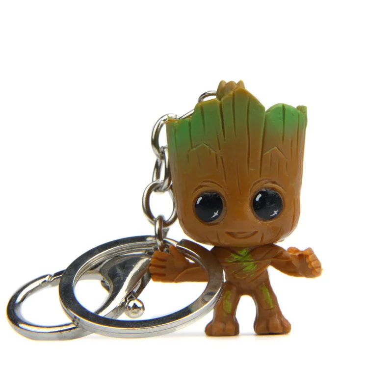 Disney Marvel Baby Groot Keychain Boy Girl Guardians of The Galaxy Groot Keychain Backpack Pendant Keyring Anime Cute Figure Toy