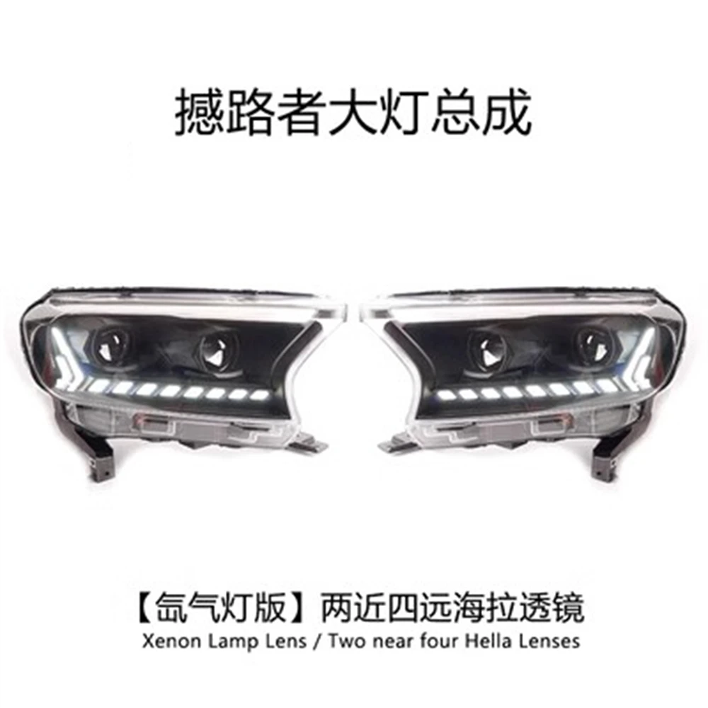 

Car front lamp Headlight Assembly for 16-20 Ford Ranger Everest DRL daytime running Light turn signal 2pcs