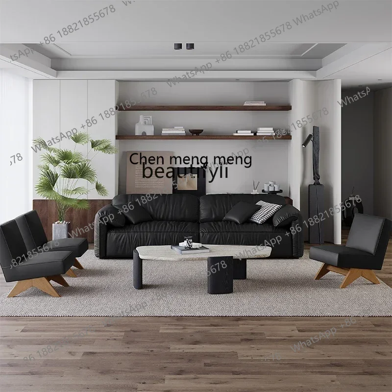 

CC Travertine coffee table living room home modern simple light luxury solid wood creative special-shaped small apartment tea ta