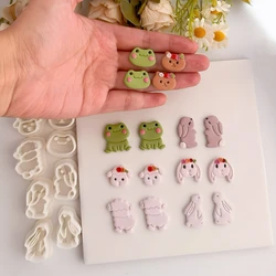 Cute Animal Polymer Clay Cutter Frog/rabbit/lamb Polymer Clay Molds DIY Earring Pendant Clay Modeling Pottery Tools