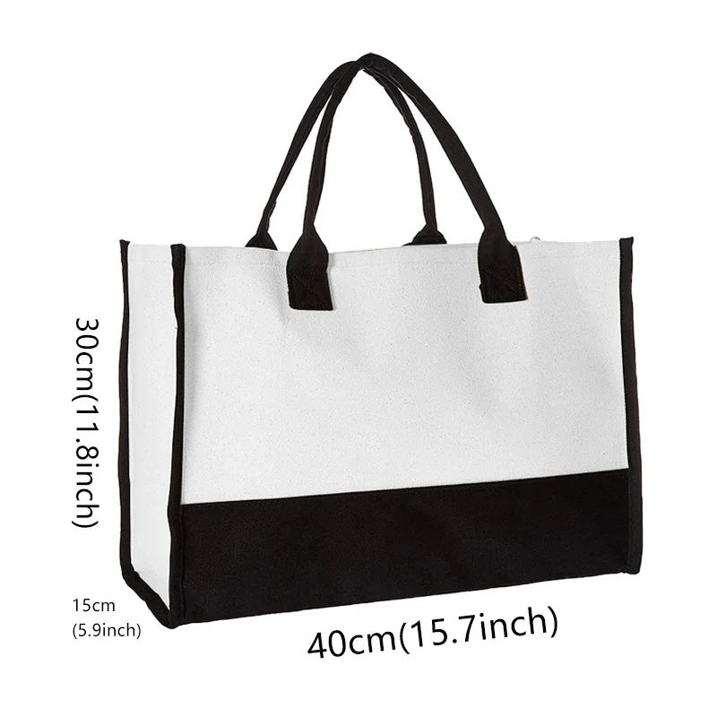 Custom Tote Bag Fashion Shopping Bag Women Travel Handbags Eco Reusable Storage Pouch Bookbags Bridesmaid Gifts