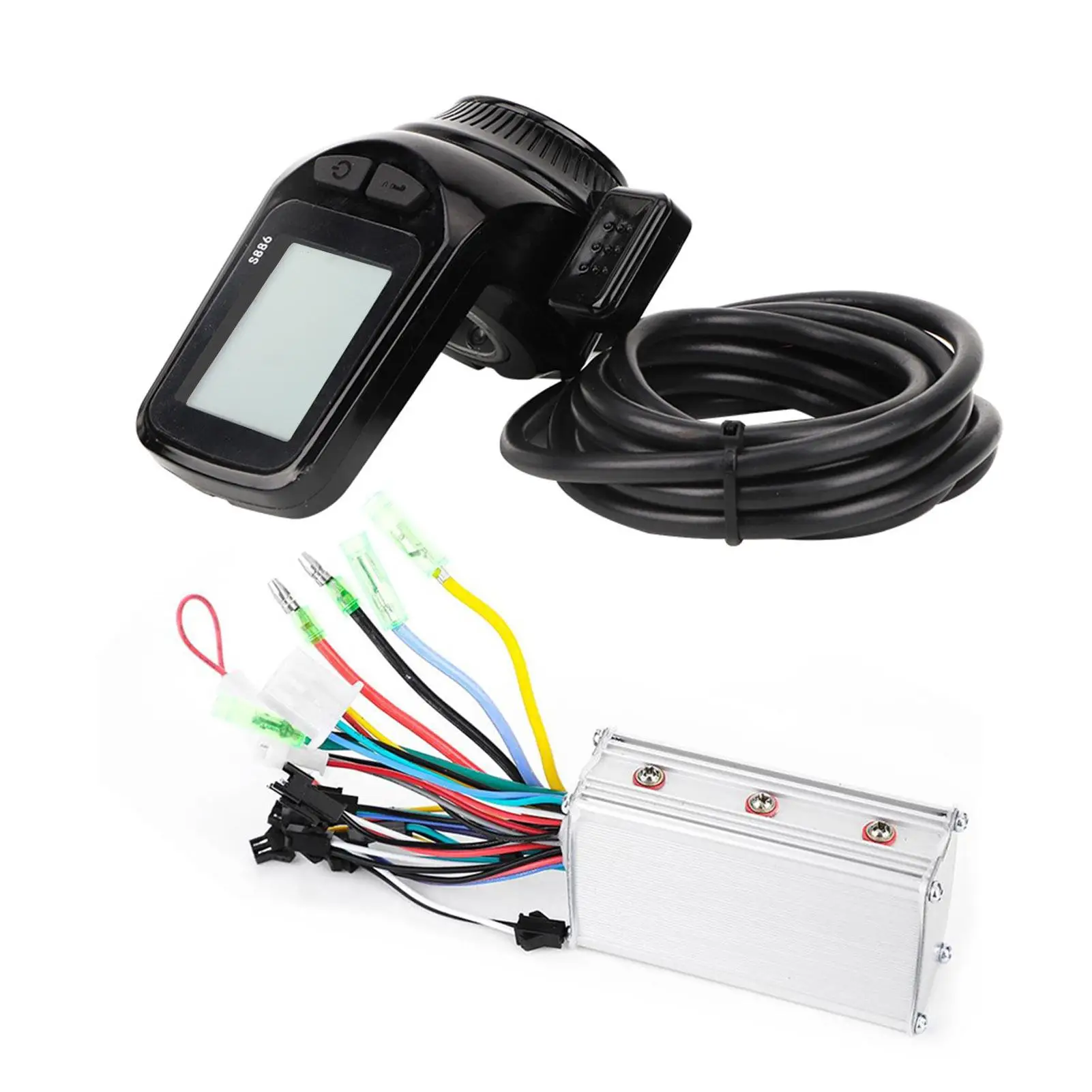 

Electric Bike Motor Controller & LCD Display Set for E-Bikes, Scooters - 24V/36V/48V/60V 350W Brushless