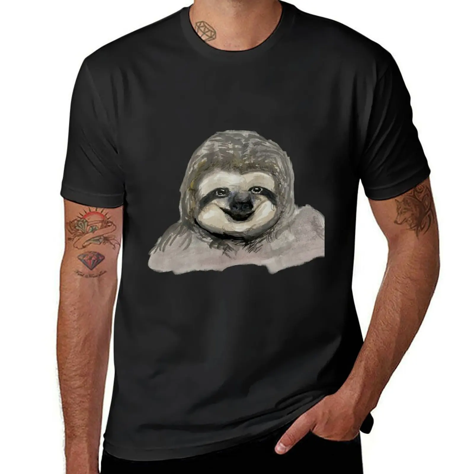 

Sloth T-Shirt korean fashion custom t-shirts Man t-shirt Anime t-shirt mens graphic t-shirts funny