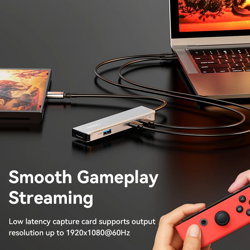 Ulanzi C060 USB-C Multifunctional Capture Card for Smooth gameplay streaming E-commerce Livestreaming Online Course Recording