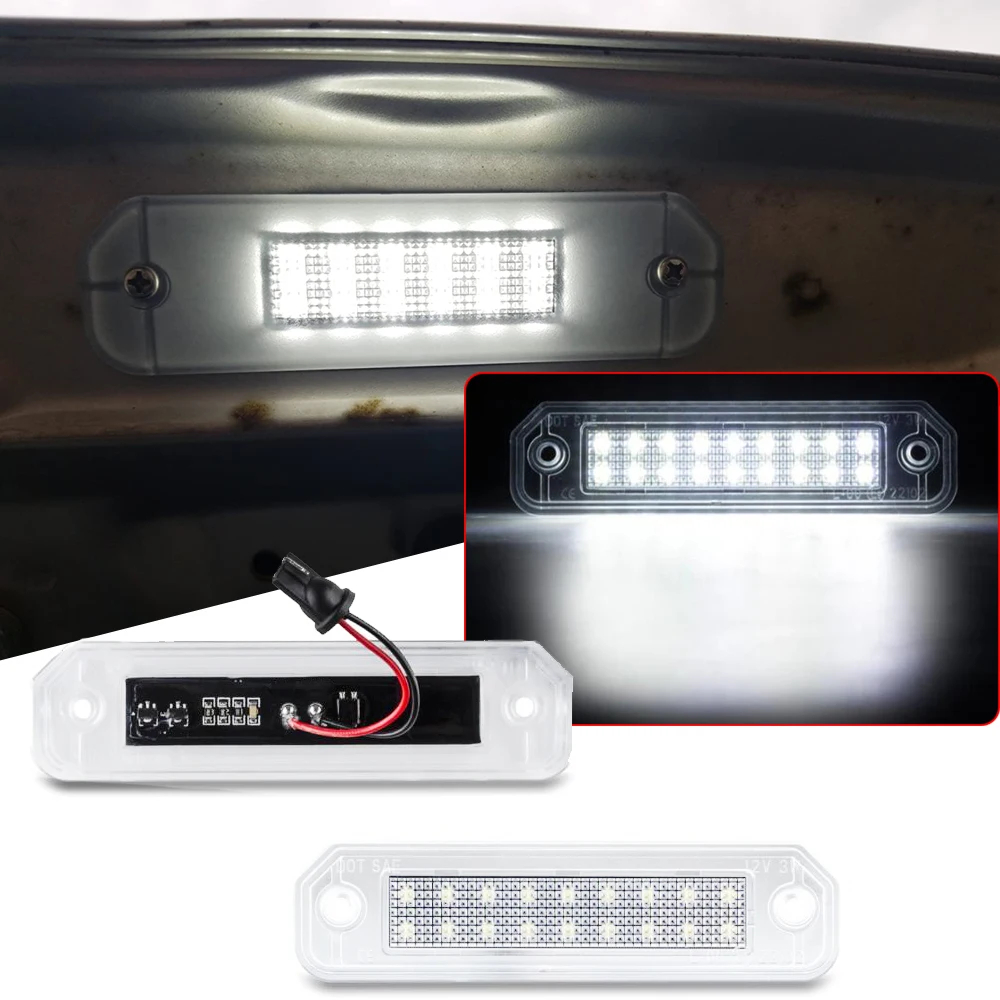 Super Bright LED License Number Plate Tag Reflector Light for Honda Civic Coupe Civic 3-Door CR-X del Sol Integra SJ 6000K