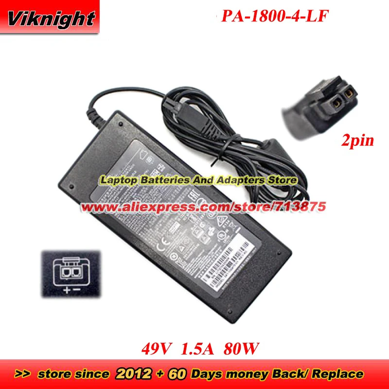 PA-1800-4-LF AC Adapter 341-100475-01 49V 1.5A 80W Power Adapter for LIT20343NMR Power Supply 2pin Charger