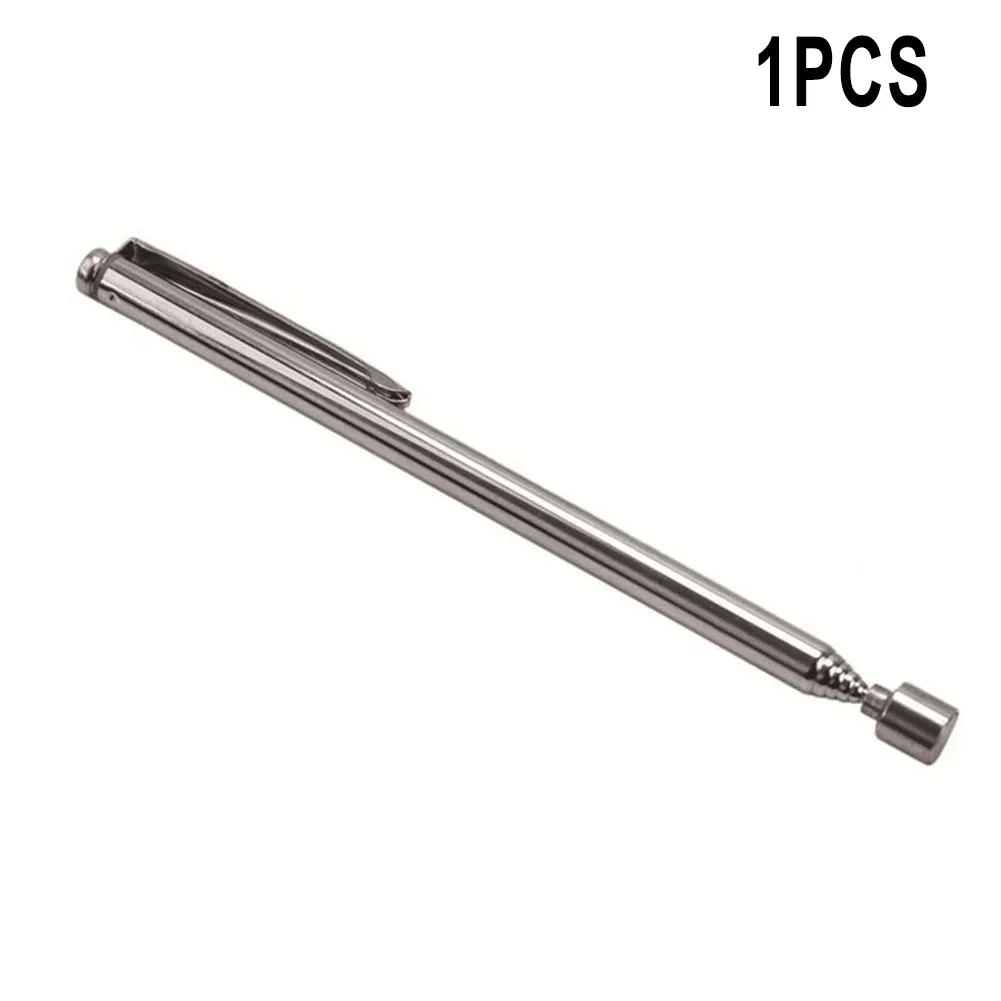 Pocket Clip Strong Magnetic Pickup Long Retractable Rod Tool Silver 1.5LB Pick Up Portable Suction Weight 1.5LB Bulk