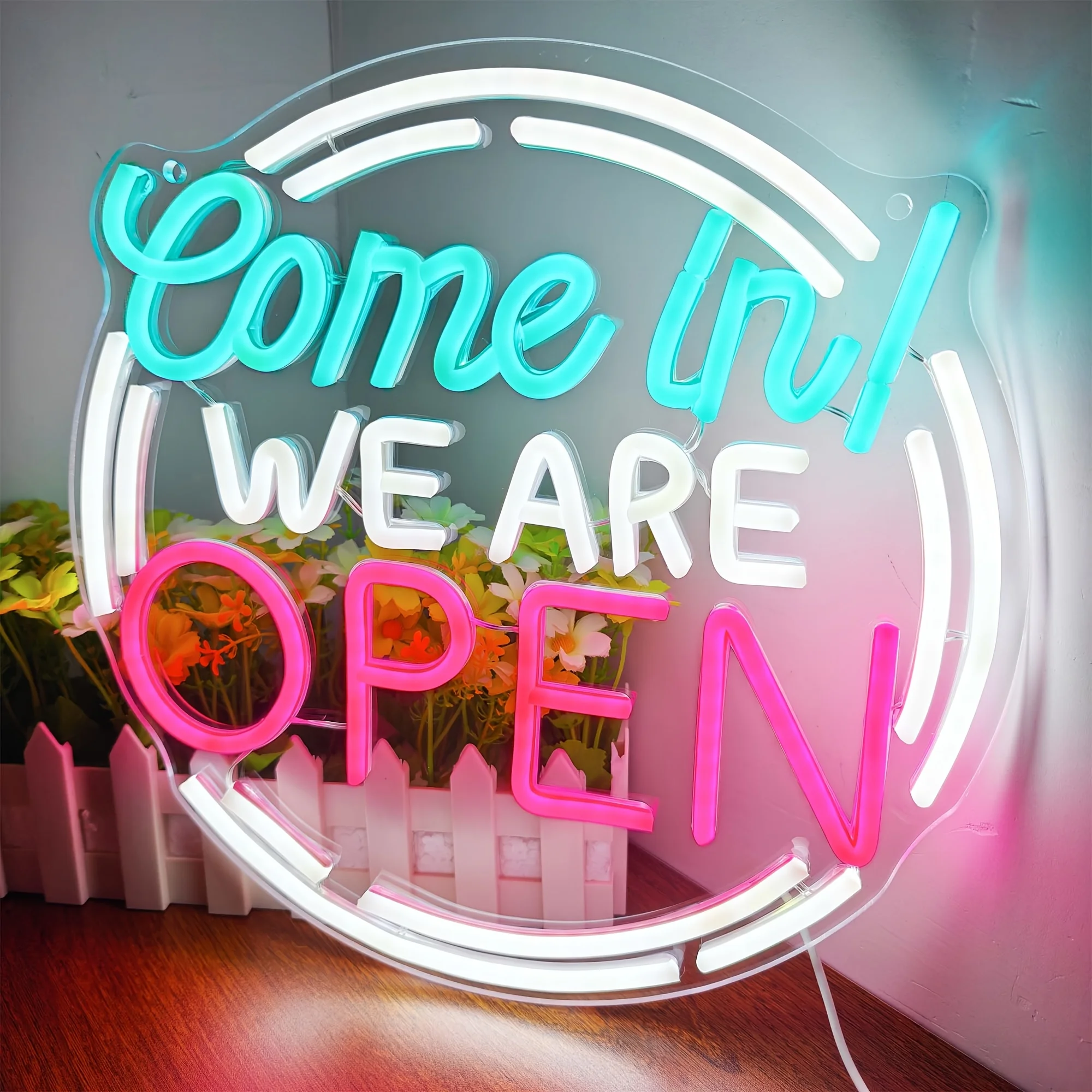 

Come In We Are Open Neon Sign Business Lighting Glow, Compact Storefront Decor for Retail, Restaurants, Cafes,Wall Decor