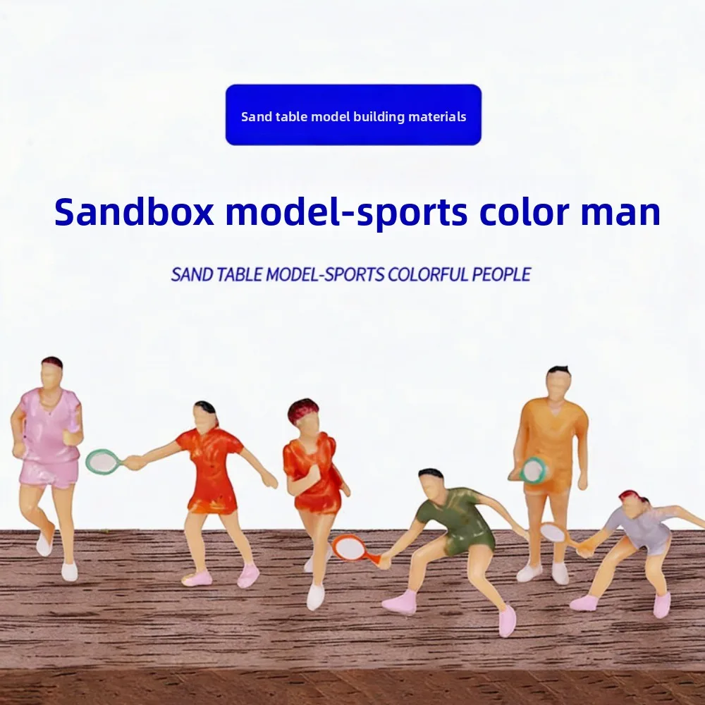 10pcs 1:100/1:75/1:50 Scale Sand Table Model Mixed Color Handmade Building People DIY Mixed Pose