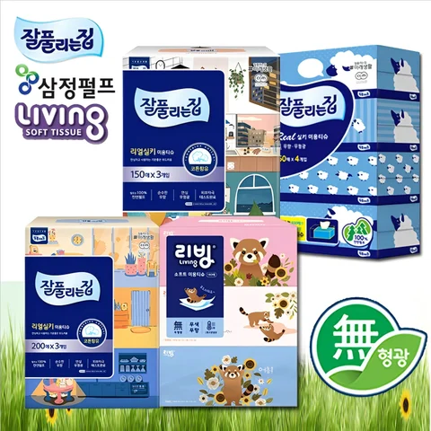 [메이저브랜드 모음전] [도매꾹 온라인공식몰] 잘풀리는집 삼정펄프 미용티슈 l 각티슈 100%천연펄프