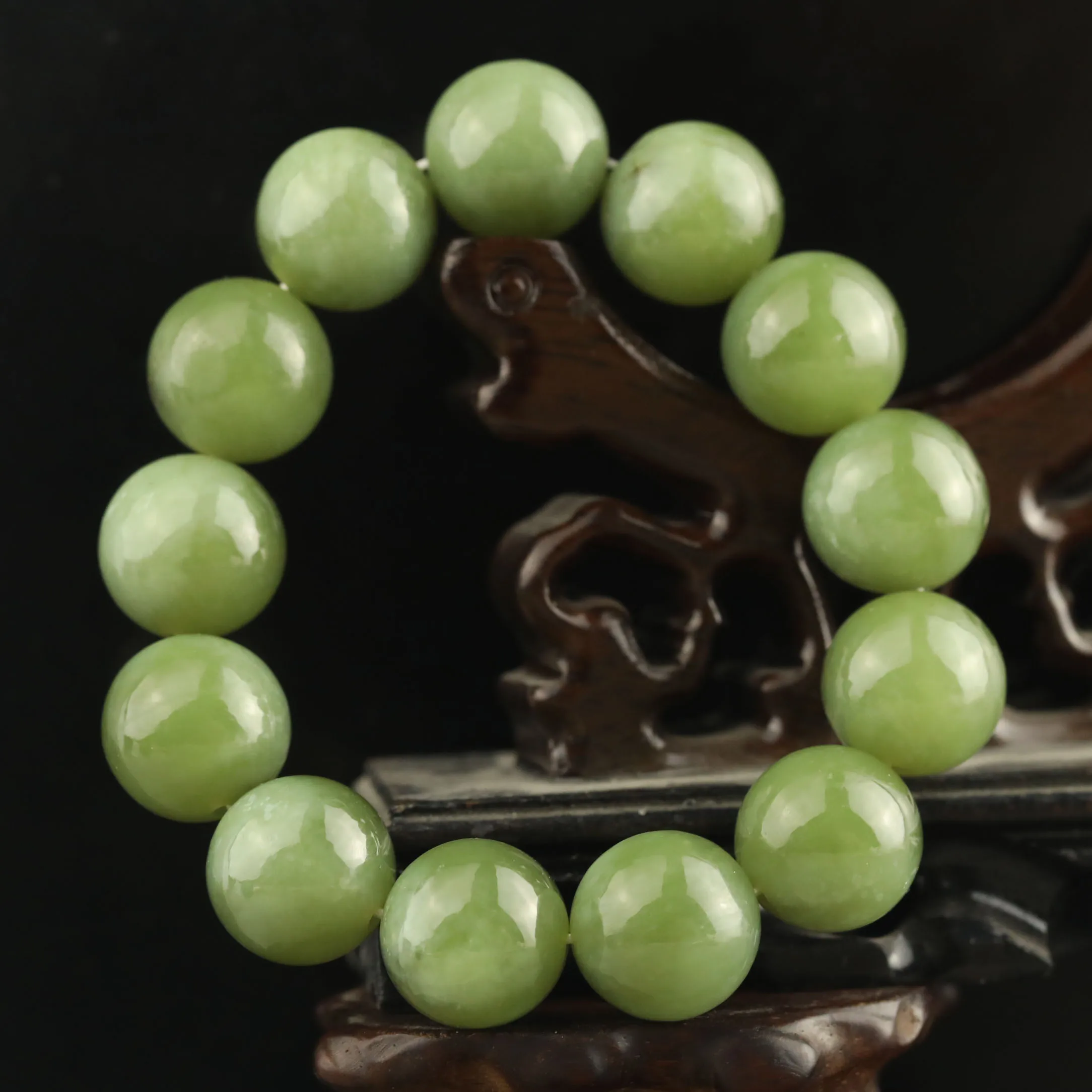 China Natural hetian Jade beads bangle bracelet d12 #56 t #5