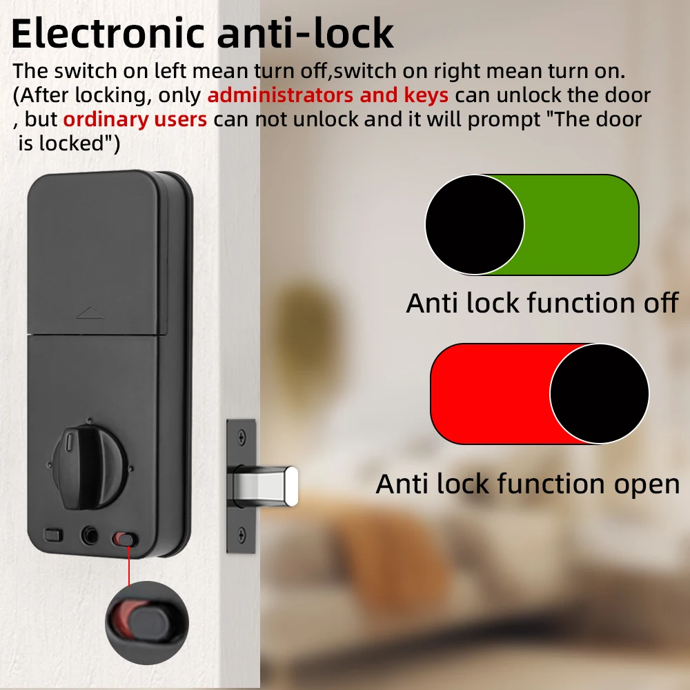 Imagem -04 - Raykube-smart Fingerprint Deadbolt Bloqueio com Trava Sensor de Porta Auto Lock Key Cartão de Senha tt Bloqueio App Desbloquear Ds01 tt