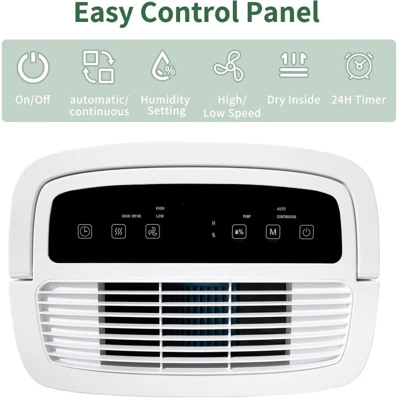 مزيل الرطوبة Uhome 150 Pints مع مضخة - 7000 مربع. مزيل الرطوبة الهادئ للمنزل والطابق السفلي الكبير والتخزين والغرف الكبيرة