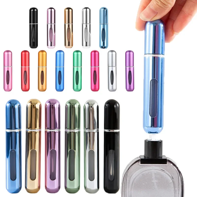 5/10ML Perfume Refill Bottle Portable Refillable Spray Jar Scent Pump Empty Cosmetic Atomizer Plastic Container Travel Essential