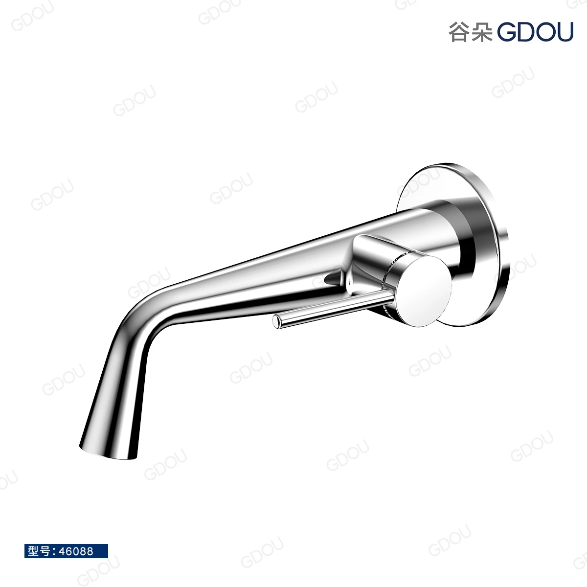 

Basin Faucet Bath Mixer Bathroom Sink Tap Wall Mounted Brass Matt White Single Handle Hot Cold Water Brushed Gold Gunmetal Set