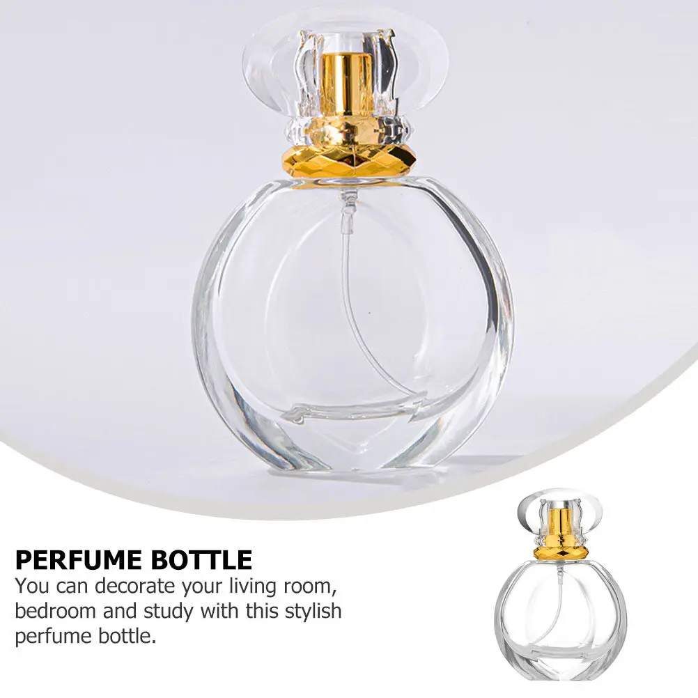Empty Glass Perfume Bottle Stylish Exquisite Atomizer Spray Bottle for Travel Makeup Refillable Subpackaging Fragrance Container