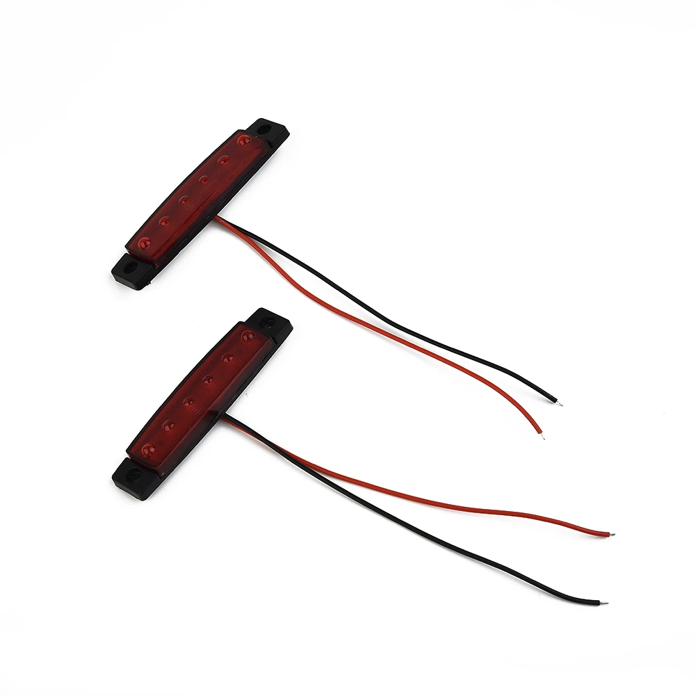 trucks Tail light 2Pcs Marker Light Red ABS Low Power Consumption Double-sided panel Waterproof for most buses