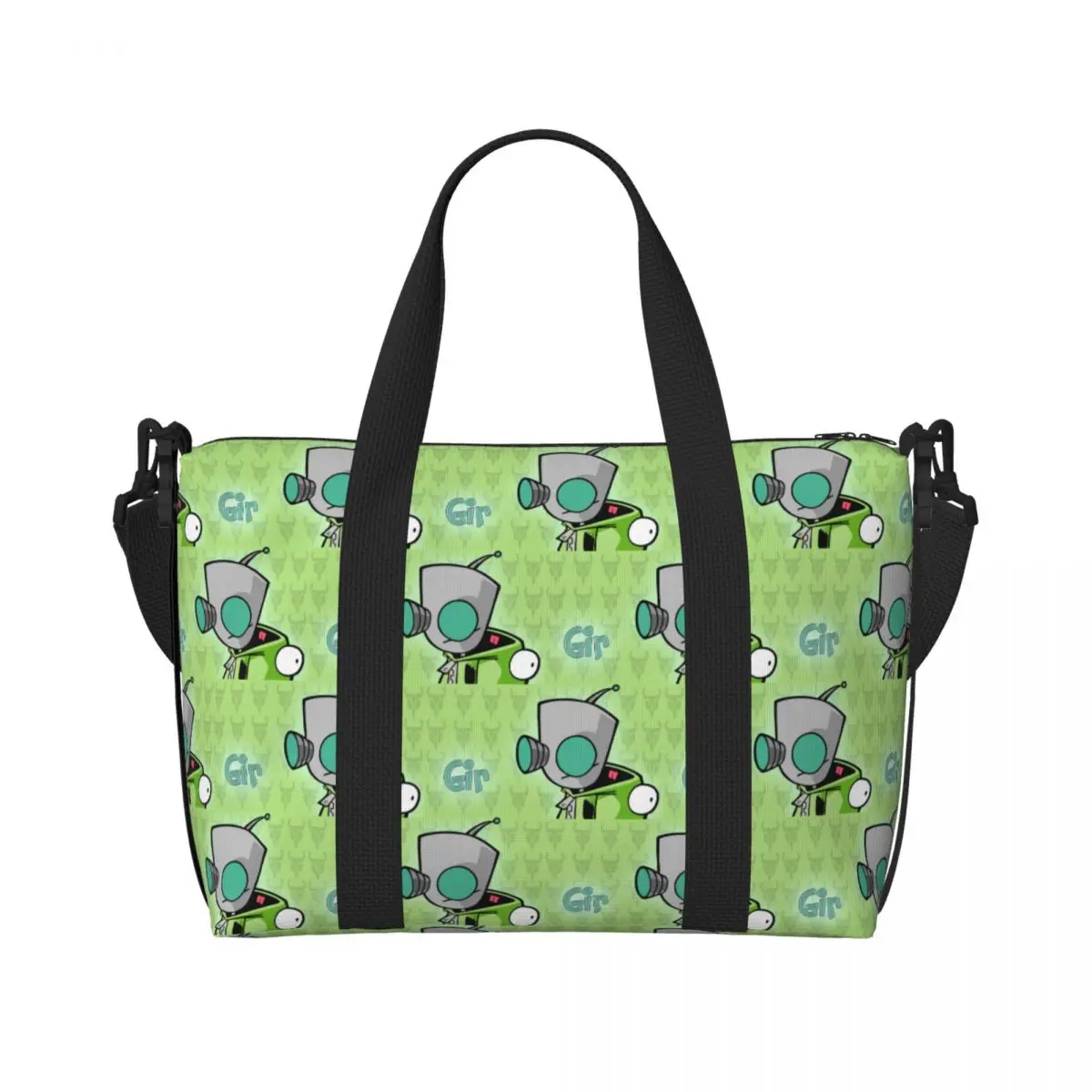 

Custom I-Invaders Z-Zims Classical Poster Cartoons Tote Bag Women Big Capacity Gym Beach Travel Bags