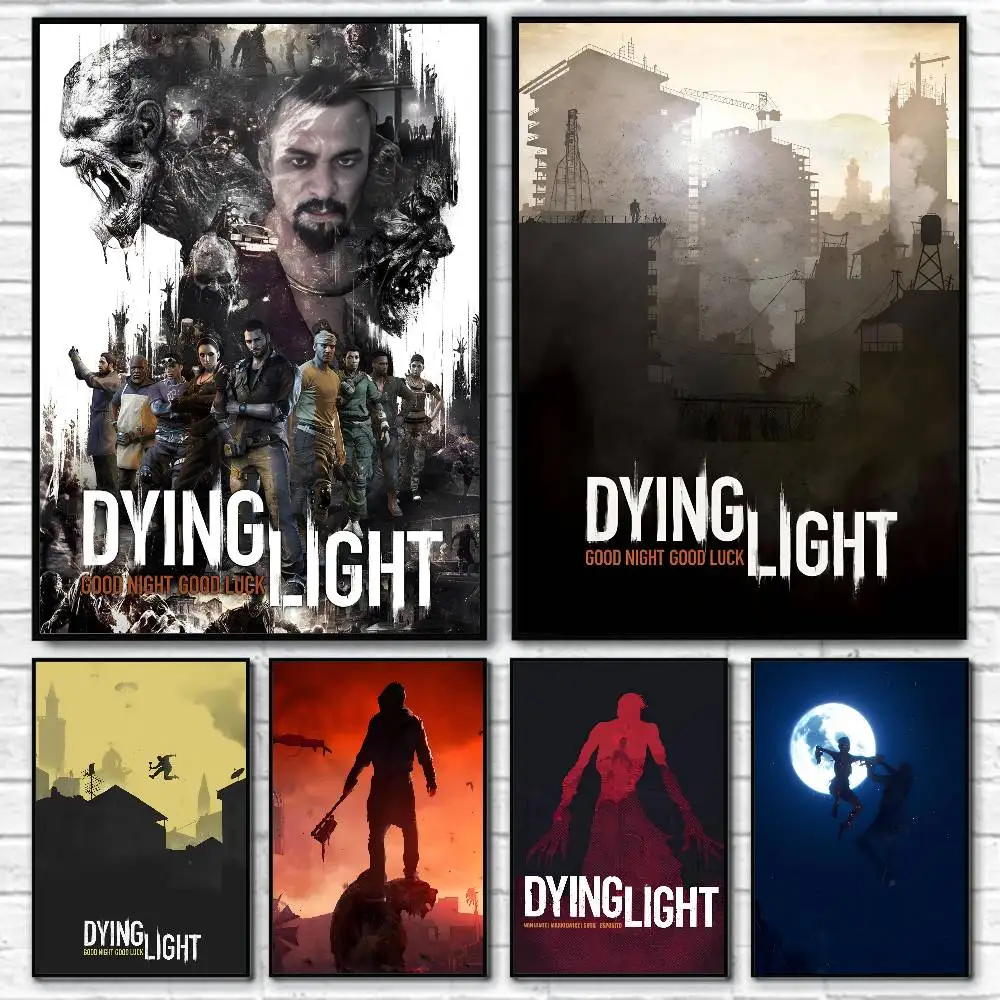Parkour Action Game D-Dying Light Posters Fancy Wall Sticker for Living Room Bar Decoration Wall Decor