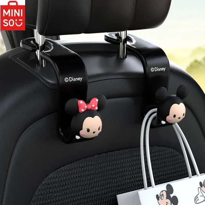 

MINISO Disney Mickey Minnie Car Hook Car with Cartoon Donald Duck Daisy Cute Car Seat Back Row Hook Multifunctional Decoration