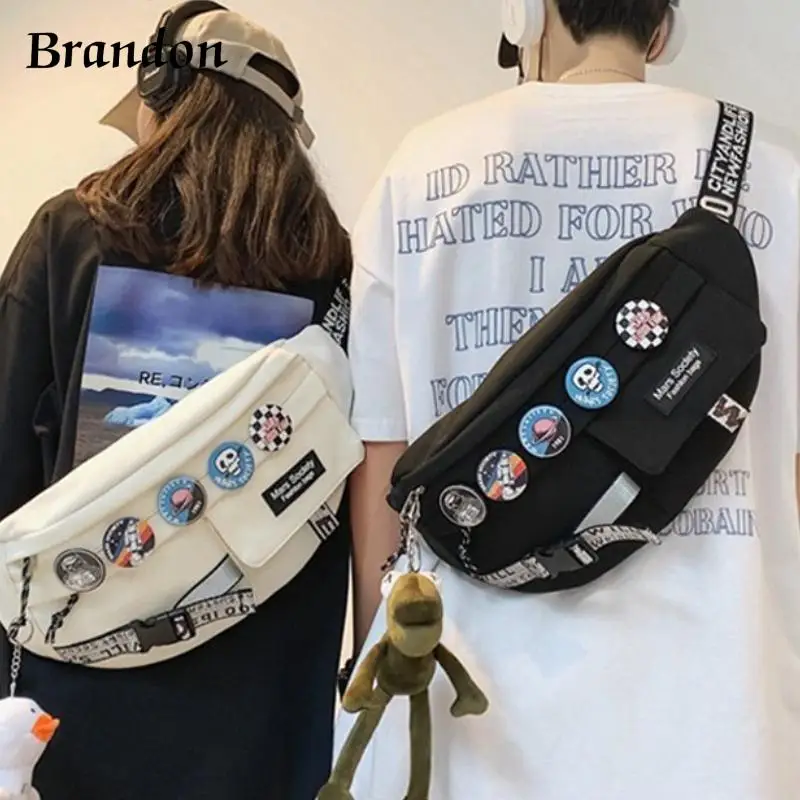 Hot selling crossbody bag men's casual backpack fashionable sports women's chest bag versatile student personality