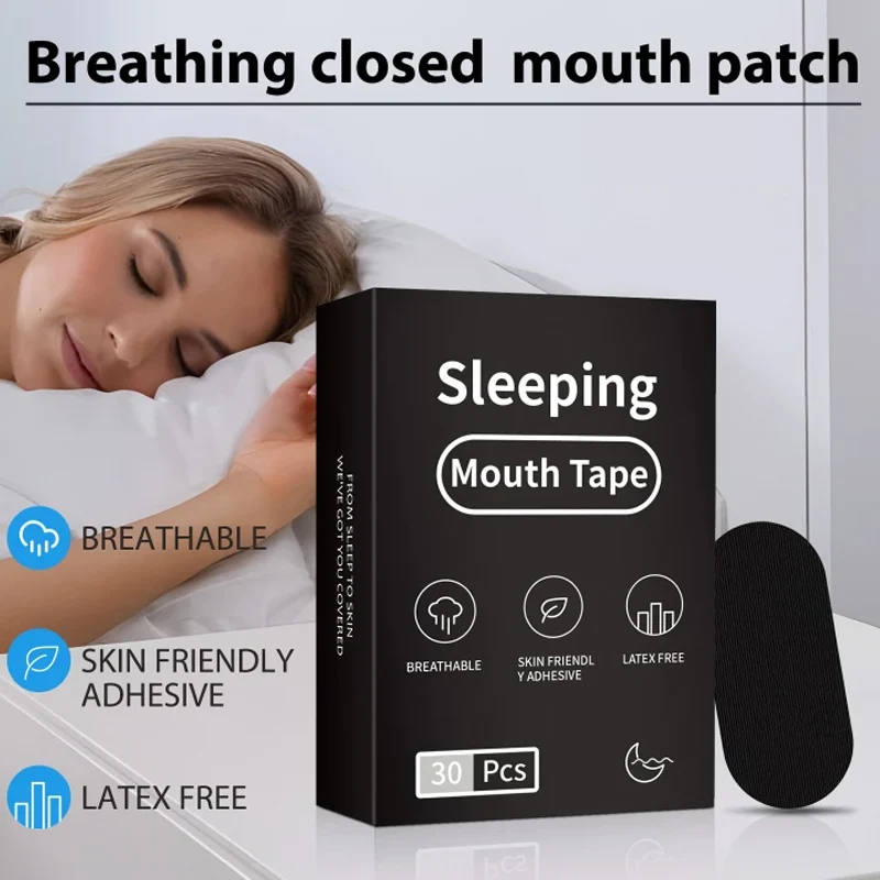 30/60/90Pcs Anti Snoring Mouth Tape Better Sleeping Mouth Breath Strips Medical Grade Nose Breathing Stickers for Home Travel