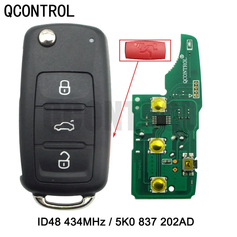 

Пульт дистанционного управления QCONTROL 3 1 BTCar 433 МГц для VW/VOLKSWAGEN Beetle/5K0 837 202 ADCaddy/Eos/Golf/Jetta/Polo/Scirocco/Tiguan/Touran/UP