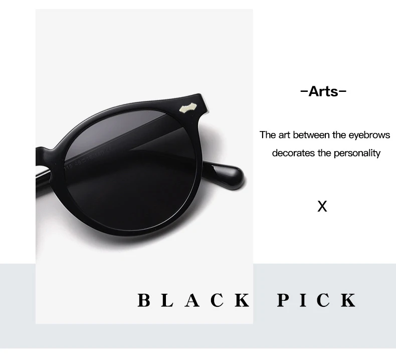2PCS Neue Stil Von Retro Gläser Runde Mode Mita Sonnenbrille Personalisierte Sonnenbrille JH3053 – Detail 3