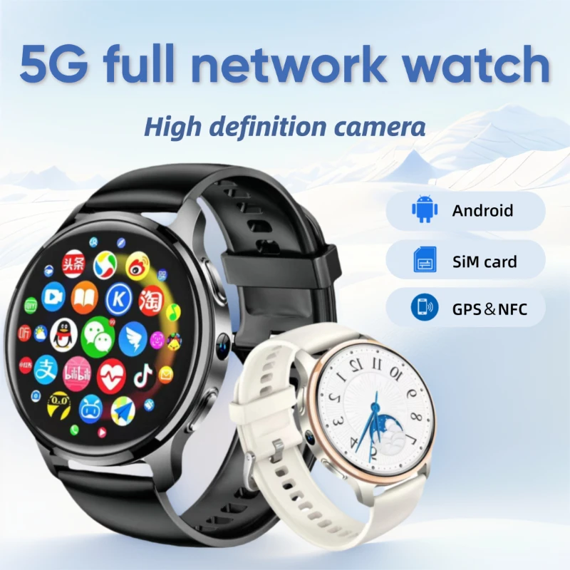

4G Full Network Смарт-часы для мужчин и женщин P68 Android 1,508 ''466*466 Разрешение 500 Вт Двойная камера GPS 4 ГБ + 128 ГБ Bluetooth