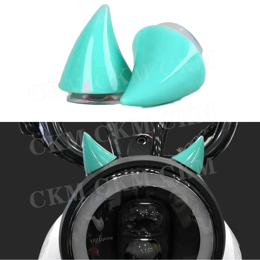 Creative Personalized Motorcycle  Electric Car Helmet Decorative Accessories Men and Women Suction Cup Type Devil Horn Horns