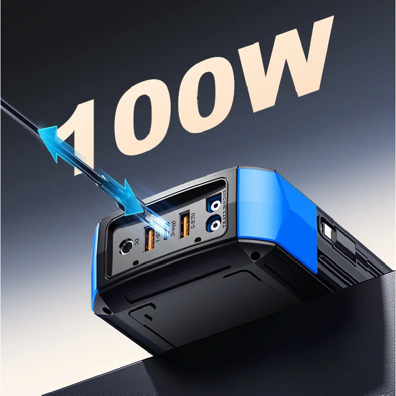 Car Emergency Jump Starter Device Power Bank 12V 8000A Large Capacity Booster Auto Battery Tool CEUL With LED DC Digital Display