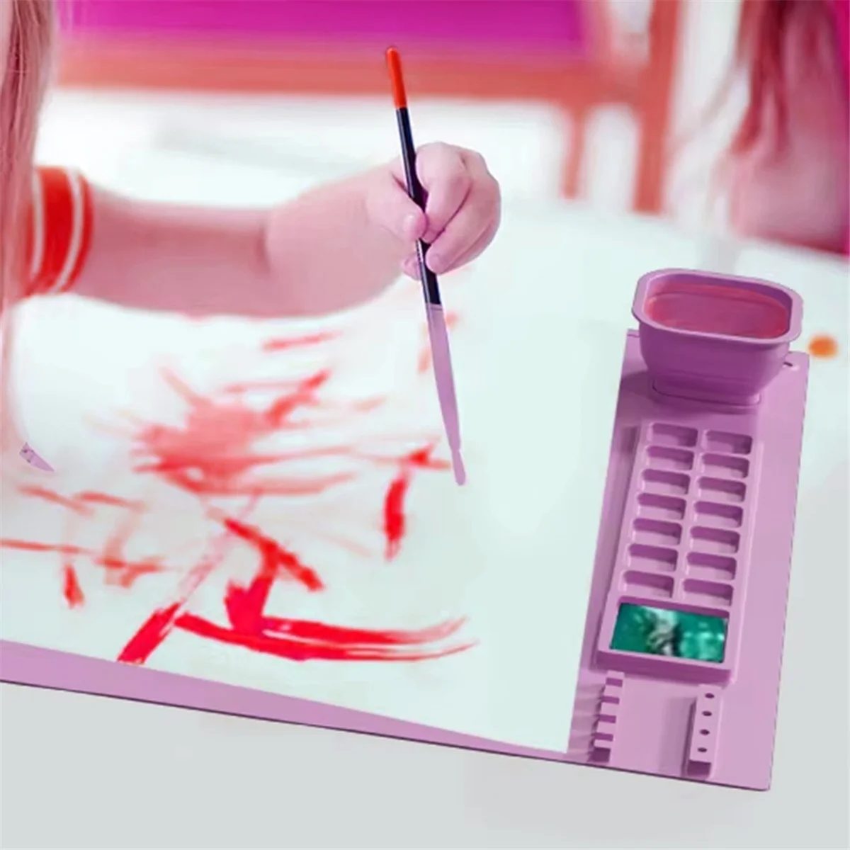 ABGV-almohadilla de pintura de silicona, soporte para pinceles, manualidades, almohadilla de silicona, arte de pintura de silicona multifuncional, estera de Graffiti