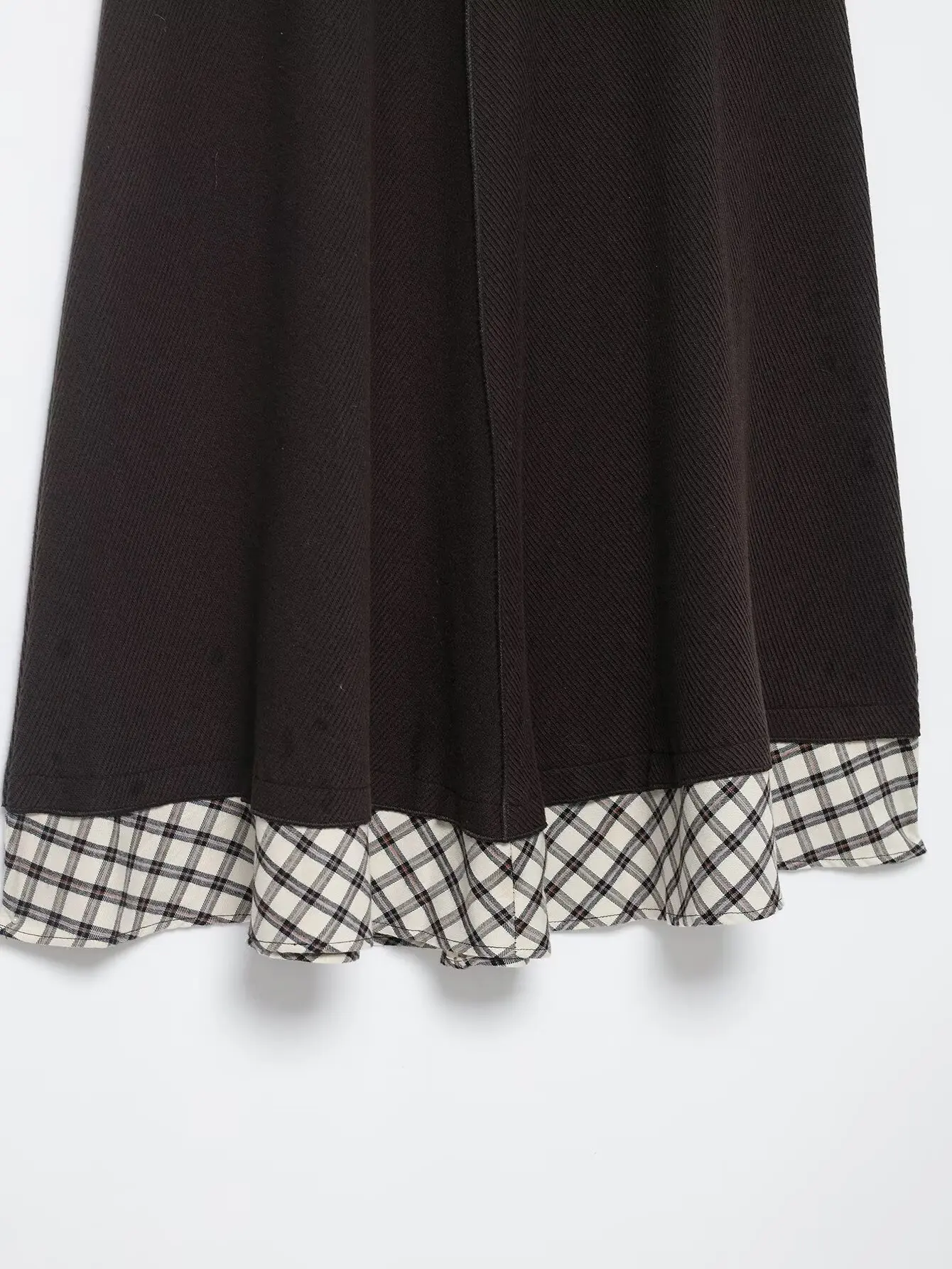 2025 チェック柄パッチワークミニドレス エレガント、ファッショナブル、新しいスタイル 快適、オフィスウェア、カジュアルで多用途、ヴィンテージ、セクシー