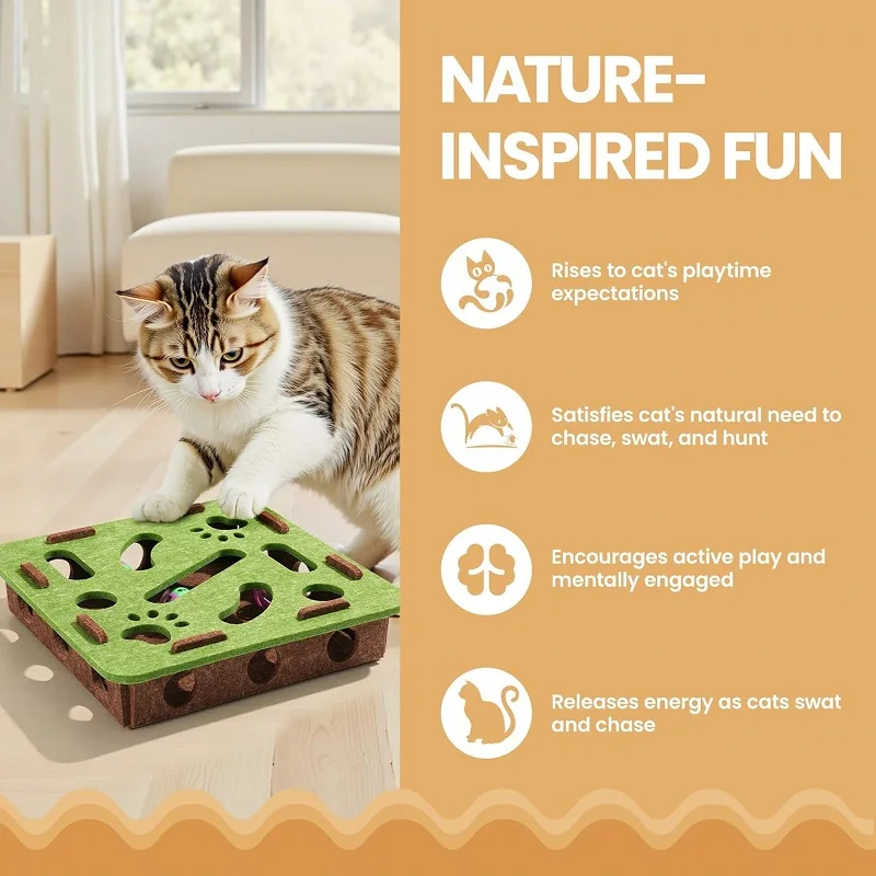 Kratzbäume für Katzen im Innenbereich, Sisal-Katzen-Kratzbaum, Kätzchen, interaktives Spielzeug, Indoor-Übungsspielzeug, Unterhaltungsbedarf – Detail 3