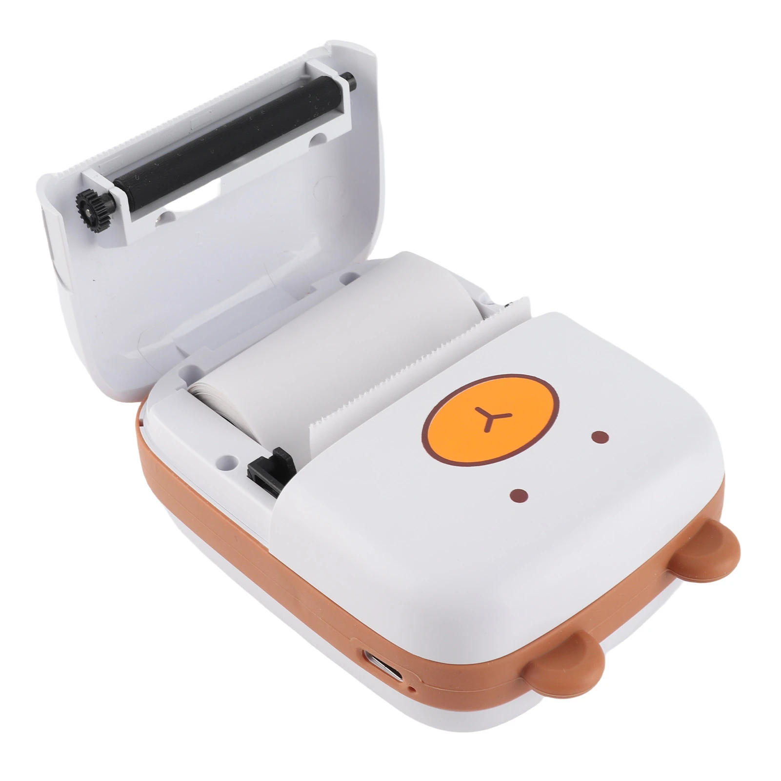 Printer Cute Bear Shape Wireless Connection Sticker Printer with Data Cable Print Paper for Leaving Message for Studying