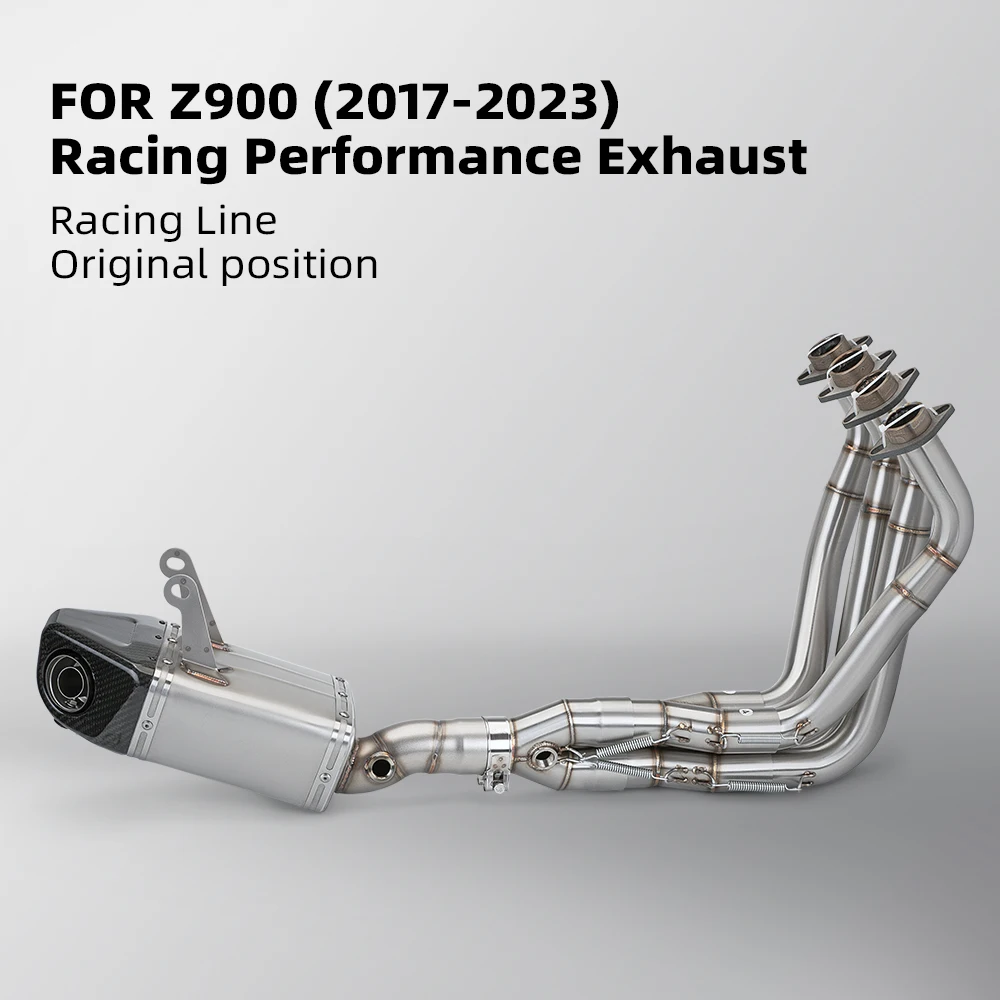 For Z900 Ninja900 Motorcycle Exhaust Pipe Escape Refit Whole Vehicle Quality Tail End Link Pipe Exhaust System Upgrade Kit