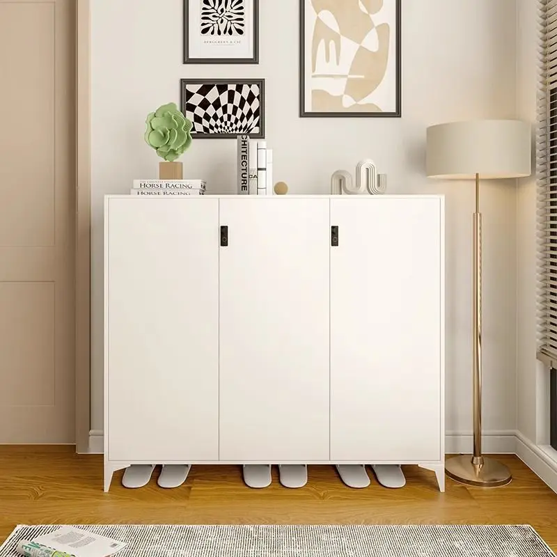

Locked tin shoe cabinet, simple, home door, light luxury balcony dust locker