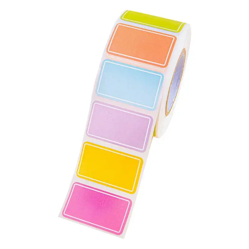1roll Colorful Label Stickers Waterproof Self-Adhesive Logo Handwritten Name Name Stickers Index Stickers 500 Stickers