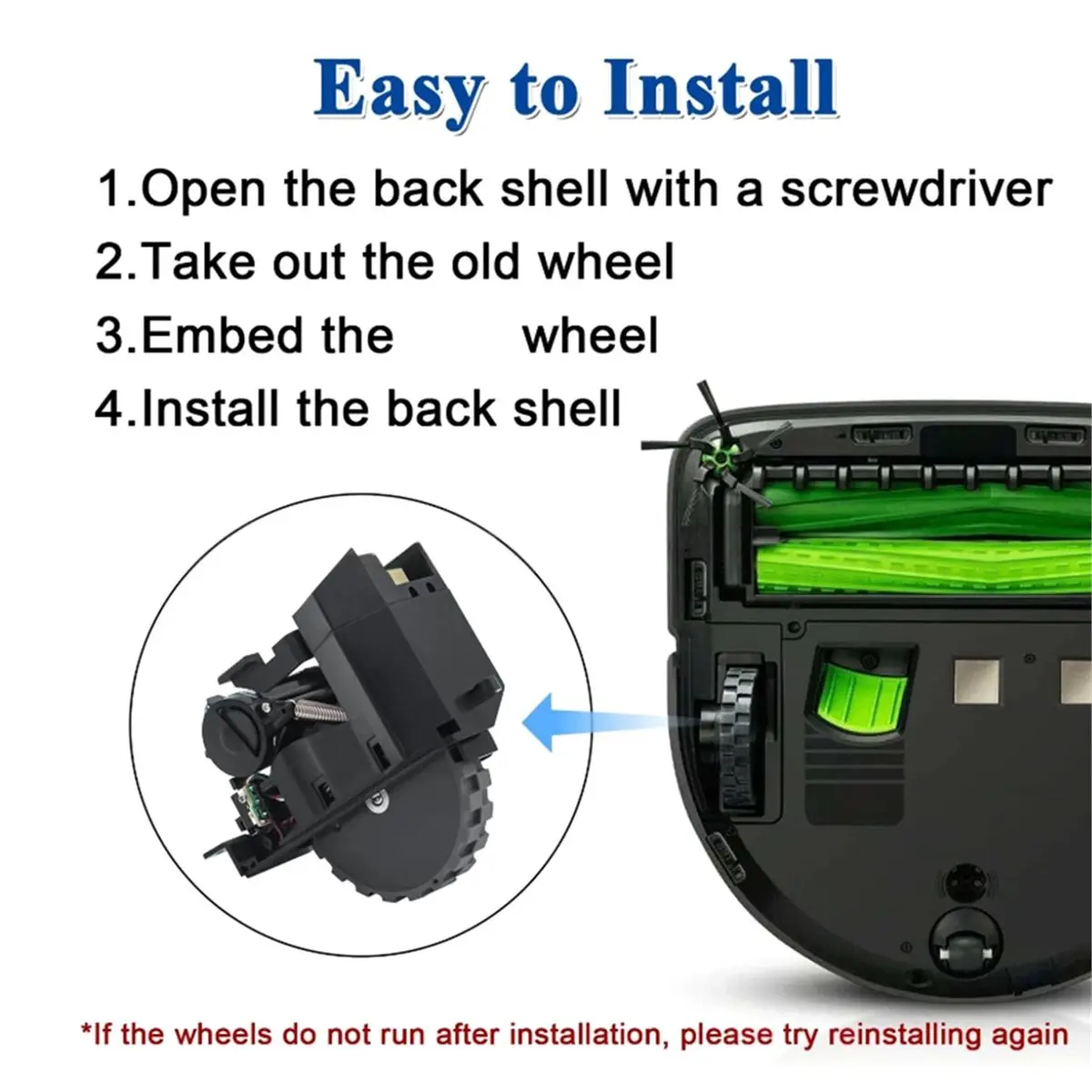 Drive Wheel Assembly Module Compatible for S9+ S9 Plus (9550) Robot Vacuum Cleaner Replacement Parts