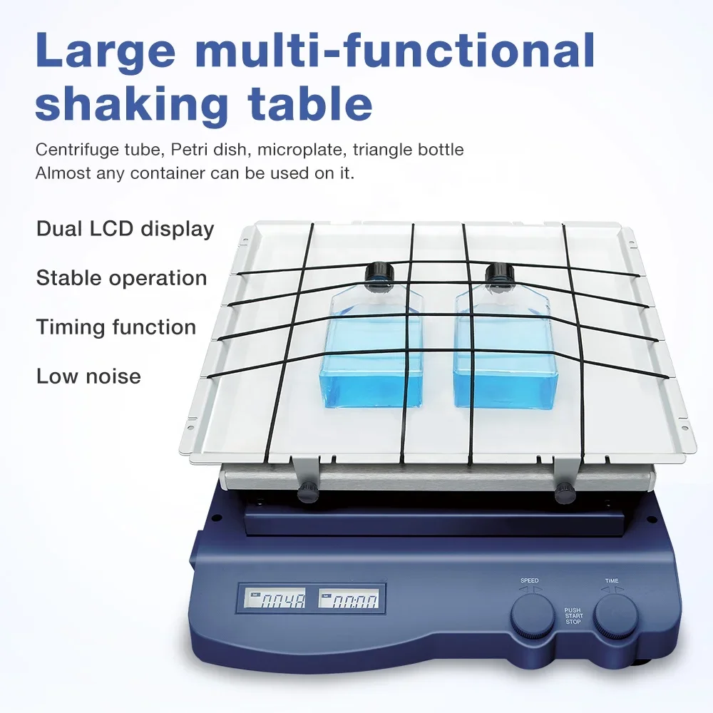 Low Noise Petri Dish Microplate Shaking Table Large Multi-function Shaker with Time Setting