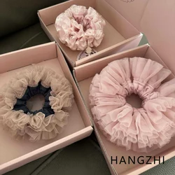 Pink Lace Multi Layers Hair Bands French Elegant Ballet Princess Style Jewelry Unique Girly Heart Hair Accessories For Women