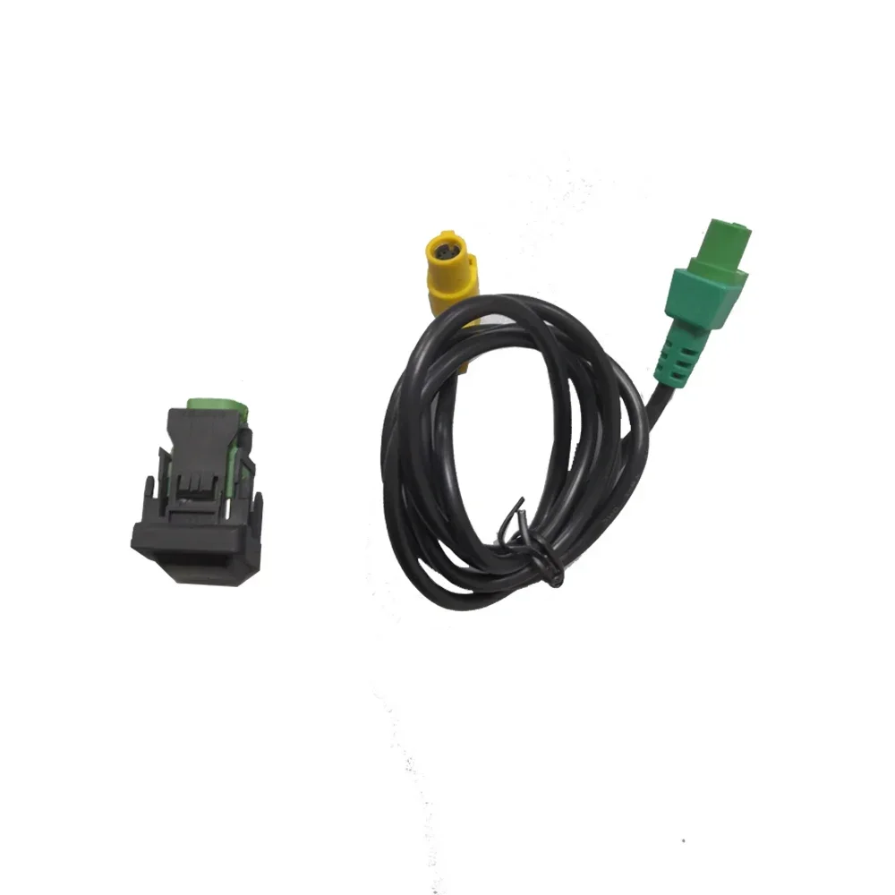 Commutateur de Prise USB Bouton Aux Interrupteur d'Adaptateur de Câble pour VW Golf 6 MK6 Passat B6 B7 For Jetta 5 MK5 CC RCD510 RNS315