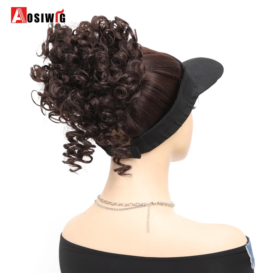 Krótki Afro Puff perwersyjne kręcone sznurek przyrząd do koka z włosów peruka kucyk włosy Clip In przyrząd do koka z włosów Chignon Updo syntetyczna