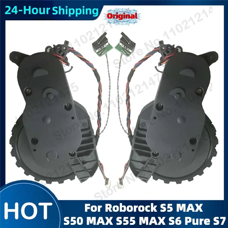 Original Left Right Walking Wheels Parts For Roborock S5 MAX S50 MAX  S6 MaxV S6 Pure S7 Pro E4 Vacu...