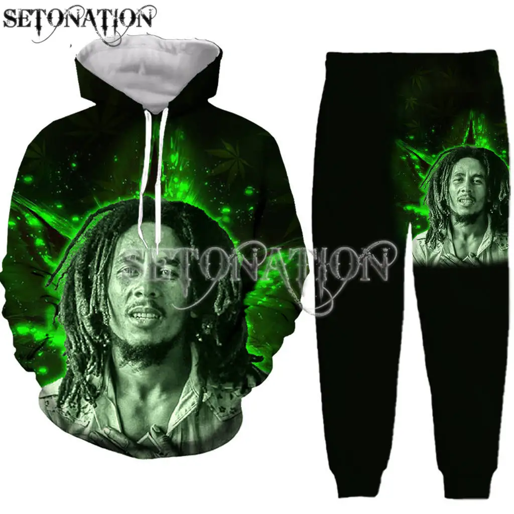 

Новинка, классические мужские и женские худи Rapper Bob Marley Weed с 3D принтом, высококачественные модные толстовки, куртка, штаны, спортивный костюм, Прямая поставка